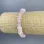 Bracelet Pink Quartz Chip 9x4mm, length 18 cm, stretch