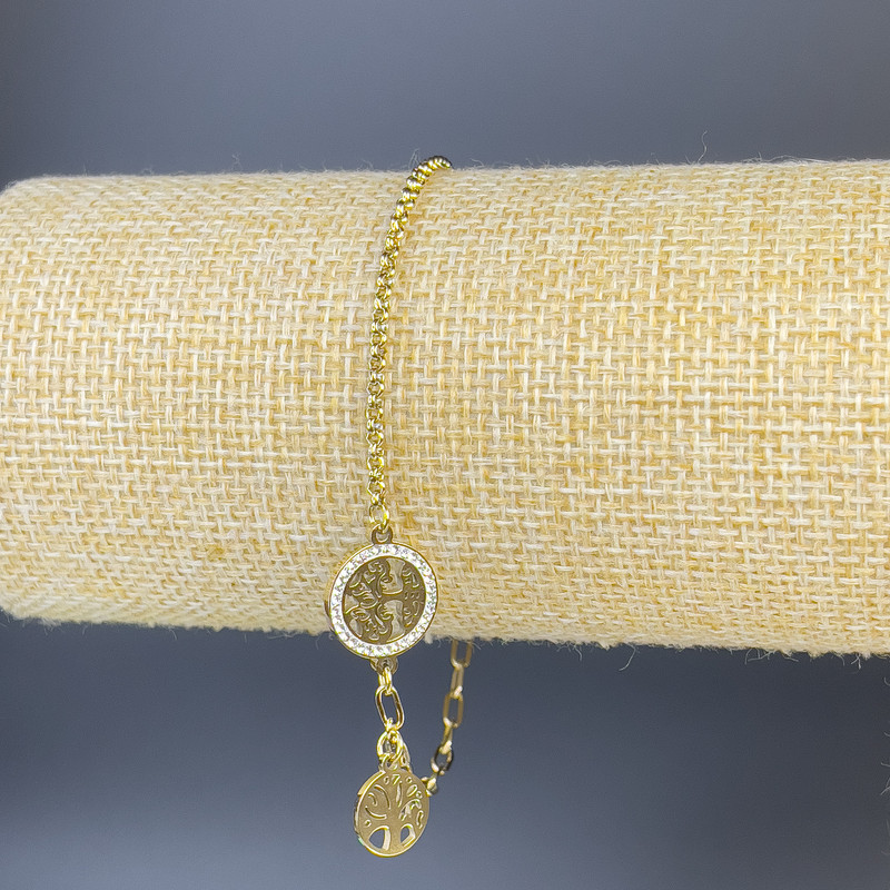 Bracelet Xuping 18K Gold Plating, length 21 cm, thickness 1.6 mm+
