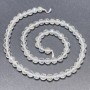 Rock Crystal Beads with Topaz on Thread, Faceted Bead, 6 mm Diameter, 39 cm Length +/-
