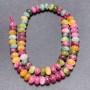 Tourmaline beads on thread, rondelle, diameter 8x5 mm, length 38 cm+-