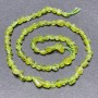 Chrysolite beads on a thread, faceted, diameter 6x4 mm +-, length 40 cm+