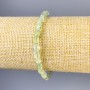 Prehnite bracelet, faceted beads, 6×5 mm diameter, 18 cm length, stretch