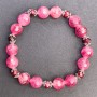 Tourmaline bracelet with faceted beads, 10 mm and 6 mm diameters, 18 cm long ± stretch