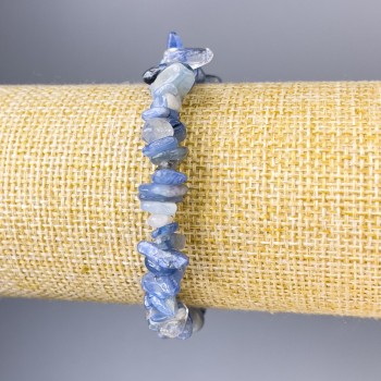 Kyanite chip bracelet, diameter 12x2mm+-, diameter 9x3mm+-, length 18cm +/- stretch