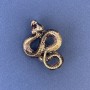 Brooch-pendant 'Snake' Bronze-Gold Metal 40×31 mm +