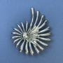 Brooch 'Flower' silver-toned metal 62x76 mm+