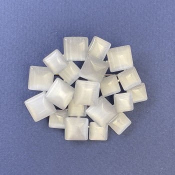 Brooch-Pendant Cat's Eye Accent in Silver-Tone Metal 44x49 mm+