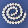 Mother-of-Pearl Beads, Natural, Smooth Round 10mm ± on a Thread, Length 38cm+