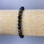 Bracelet of Sun Obsidian, 6 mm faceted bead, 18 cm length, elastic