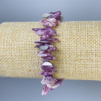 Tourmaline Chips Bracelet, 11-15 x 2-5 mm, length 18 cm, stretch