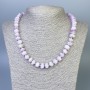 Kunzite Necklace, Faceted 10x7 mm, 50 cm Length with Clasp
