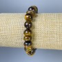 Tiger's Eye Bracelet, Faceted Beads, 11×9 mm, Stretch, 18 cm