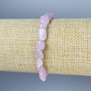 Kunzite Faceted Bracelet, bead size 6-12×6-7 mm, 18 cm long, stretch