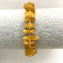 Amber Chip Bracelet, 9–12×2–4 mm, with Seed Beads, 18 cm, elastic