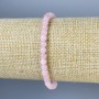 Pink Quartz Bracelet with Smooth Beads, 4 mm Diameter, 18 cm Length, Stretch