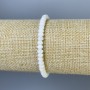 Mother-of-pearl rondelle bracelet, 5x3 mm, 18 cm, elastic