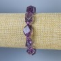 Amethyst bracelet with faceted beads 12-15 by 9-13 mm, length 18 cm, elastic