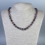 Garnet faceted necklace, bead diameter 8-10×8 mm, length 50 cm, with clasp