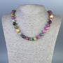 Tourmaline Necklace smooth bead 10mm ±, length 50 cm ± with clasp