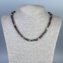 Tourmaline Faceted Cube Necklace 5x5mm, 50 cm length, with clasp