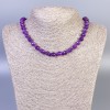 Sugilite Necklace with Faceted Beads, 8mm Diameter, 45 cm Length, with Clasp