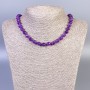 Sugilite Necklace with Faceted Beads, 8mm Diameter, 45 cm Length, with Clasp