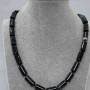 Agate Necklace with Smooth Cylinders, diameter 15×8 mm +/-, length 45 cm +/- with clasp
