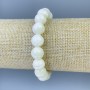 Mother-of-Pearl Bracelet with Smooth Beads, 10mm Diameter, 18cm Length (Stretch)