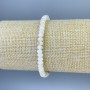 Mother-of-Pearl Rondelle Bracelet, 5×3 mm, 18 cm long, stretch