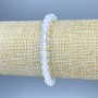 Moonstone bracelet, faceted bead, diameter 6 mm ±, length 18 cm ±, stretch