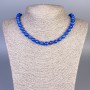 Lapis Lazuli Necklace (synthetic acrylic) smooth beads, 8.5 mm diameter, 50 cm length, with clasp