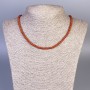 Red Jasper Rondelle Necklace, 4×2 mm rondelle beads, length 45 cm ± with clasp