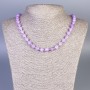 Amethyst Bead Necklace, Faceted Beads, 8mm Diameter ±, Length 50cm ±, with Clasp