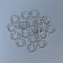 Bead insert findings, silver metal color, diameter 9x1.5 mm, hole diameter approx. 6 mm, packaging 66 pcs
