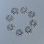 Bead-insert findings, silver color, diameter 8×2 mm with an approximate hole of 3.5 mm, packaging 20 g (~61 pcs)