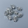 Bead Insert Findings, Silver-Tone Metal Color, 7×9 mm Size with Hole About 1.8 mm, Packaging 20 g (~15 pcs)