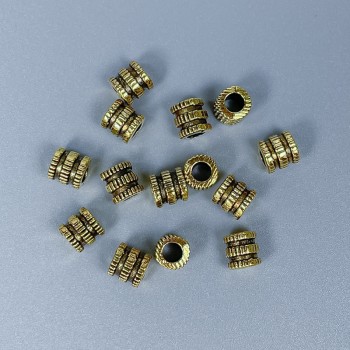Bronze-colored bead insert finding, 5x5 mm diameter, hole diameter approx. 2.8 mm, packaging 50 pcs