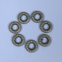 Bronze metal color bead finding insert, 9×2 mm, hole approx 4 mm, packaging 36 pcs