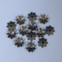 Bead cap findings, bronze color, cap diameter 7 x 0.5 mm, hole diameter 0.5 mm, packaging 70 pcs
