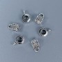 Silver-colored bail for jewelry, 10×5×6 mm