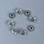 End Cap Findings for Beads, Silver Color, d8×4, 5×1-mm ± hole, Ø 2 mm ± packaging 32 pcs