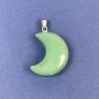 Pendant Moon Jade natural stone 25x20x9x32 mm+