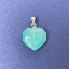 Pendant Heart Aquamarine (color-enhanced stone) 16×16×6×25 mm+