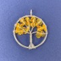 Pendant Tree of Life Citrine natural stone 31×36 mm+