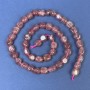 Strawberry quartz beads on thread, faceted, 8×8 mm diameter, 37 cm length