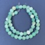 Frosty Agate Beads on Beading Thread, Smooth Round Beads, 8 mm Diameter ±, Length 35 cm ±