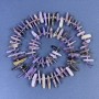 Charoite chip beads 15x3 mm +/- with seed beads on thread, length 40 cm
