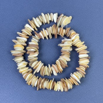 Agate Pearlized Chip Beads on Beading Wire, length 37 cm+