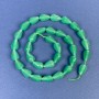 Nephrite drop beads 12x8 mm on thread, length 39 cm+