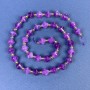 Sugilite Beads, Faceted Diamond 8x8mm+- on Thread, with 3mm+-Seed Beads, Length 37cm+